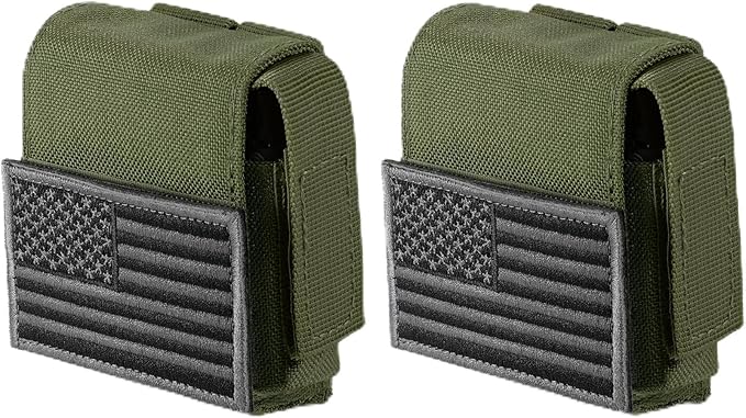 2 Pack Tactical Pouches, Molle EDC Compact Pouch Small Utility Pouch Accessories Battery Cigarette Case Card Holder Lighter Slot Mini Cigar Belt Waist Pack