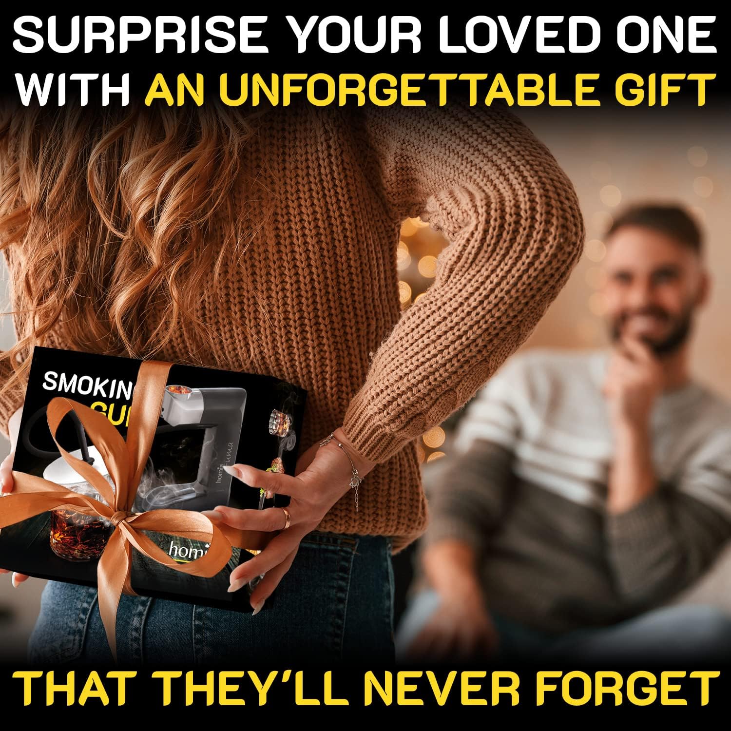 Cocktail Smoker Kit - Whiskey Smoker Kit - Smoke Infuser - Starter Kit, 12 PCS, Smoker Machine with Accessories and Wood Chips - Indoor Smoker - Gift for Men