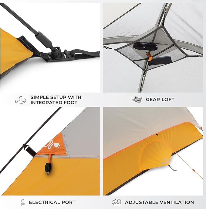 CORE Tent for Family Camping, Hiking and Backpacking | 3 Person / 4 Person / 6 Person / 9 Person Person Dome Camp Tents with Included Tent Gear Loft for Outdoor Accessories