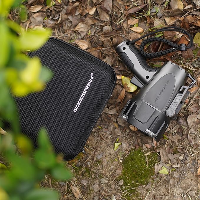 GOODSMANN 6000 Lumen Boat Spotlight - Waterproof Rechargeable LED Hunting Spotlight with Detachable Red Light Filter, EVA Carrying Case