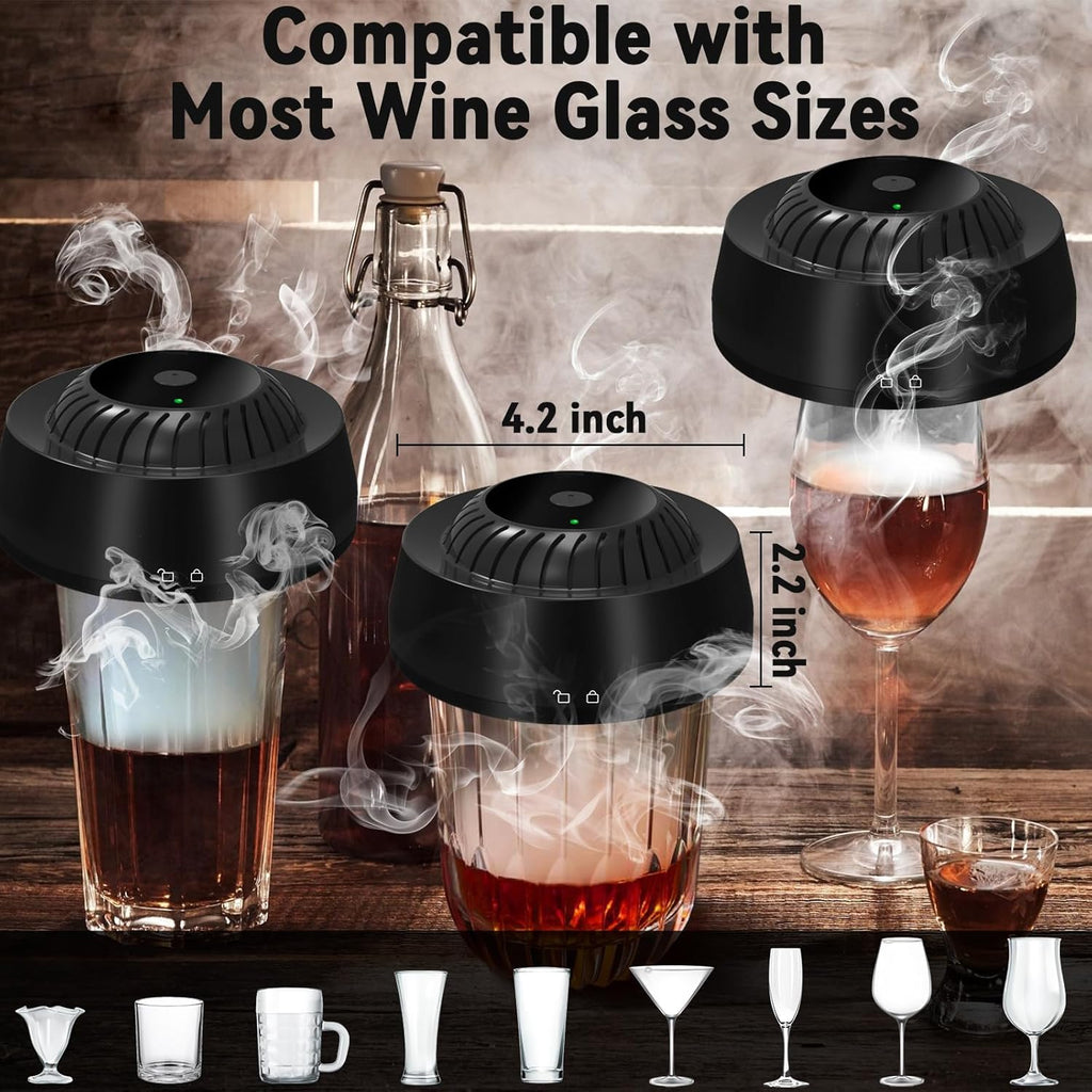 Electric Whiskey Smoker Kit with 6 Wood Chips, Electric Cocktail Smoker Kit Built-in Lighter, No Butane Needed, Gifts for Christmas, Gifts for Men, Dad, Husband