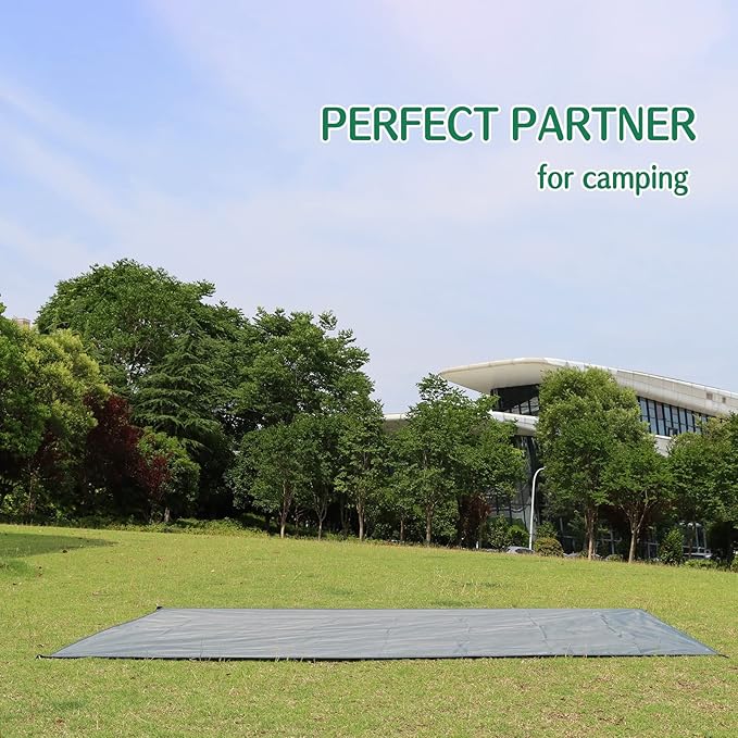 Camping Tarp Waterproof with Carry Bag for Under Tent, Ultralight Tent Footprint for Ground Camping Hiking (86" x 70")