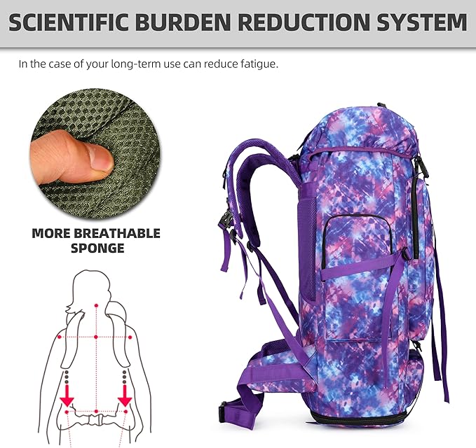 100L Hiking Camping Backpack Tactical Backpack for Men Large Survival Hunting Waterproof Backpack Molle Rucksack Military Camping Backpacking Daypack