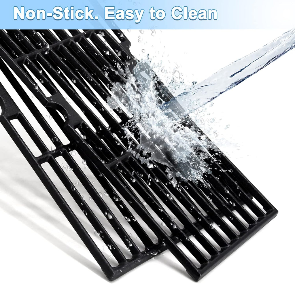 Adviace 18 Inch Cast Iron Grill Grates for Charbroil Performance 463243518, 463275517, 463243519, 463274419, 463274819. Cooking Grid Grates for Char-Broil Grill Replacement Parts