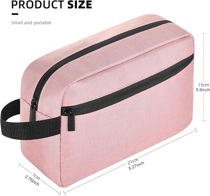 Travel Toiletry bag Toiletry bag for women men Hanging Cosmetic bag Travel accessories for Women Men (Pink)