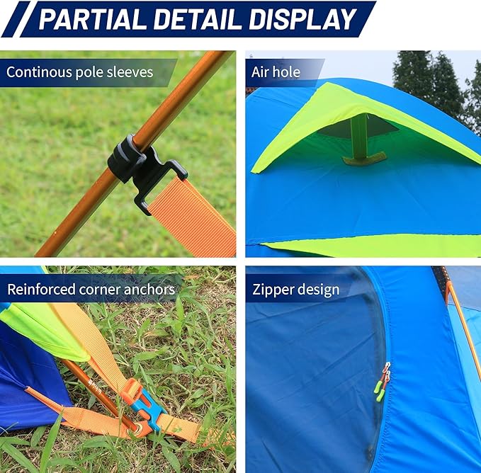 Himalaya 1/2 Person Camping Tent, 4 Season Tent Backpacking Winter Tent Waterproof Windproof Lightweight Portable PU5000 for Outdoor Camping Cold Weather Hiking Mountaineering