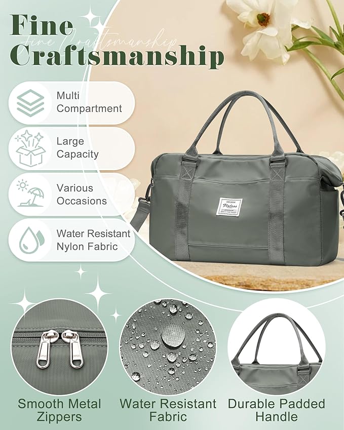 Gym Bag Womens,Travel Duffel Carry on Bag Sport Tote Bag Weekend Overnight Bag