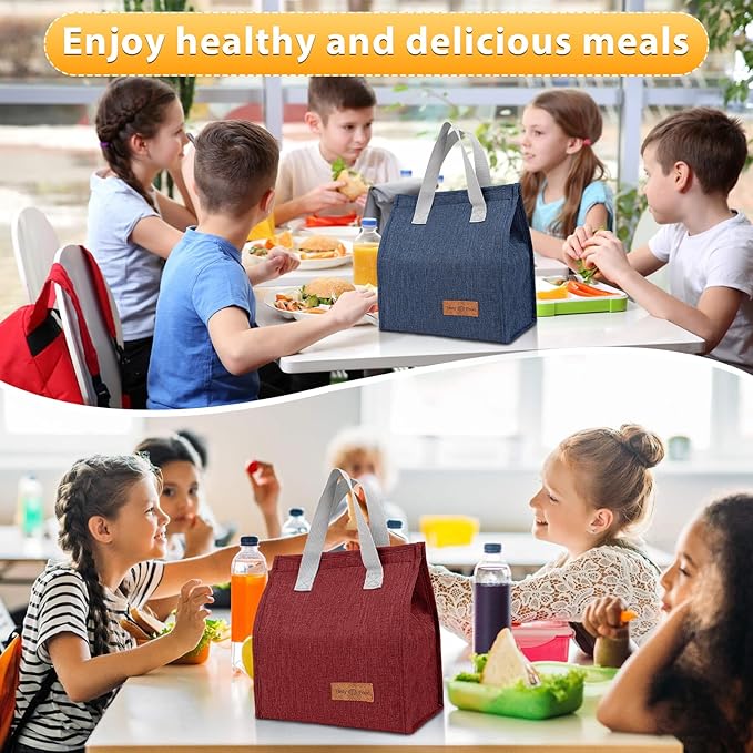 12 Pack Lunch Bags Bulk,Insulated Reusable Lunch Bags with Aluminum for Women Men,Leakproof Tote Large Lunch Box for Office,Work,Beach or Travel,multicolor