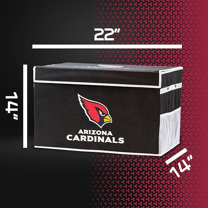 Franklin Sports NFL Storage Footlocker Bins - Large Folding Organizer Containers - NFL Team Office, Bedroom + Living Room Décor - Large + Small Bins