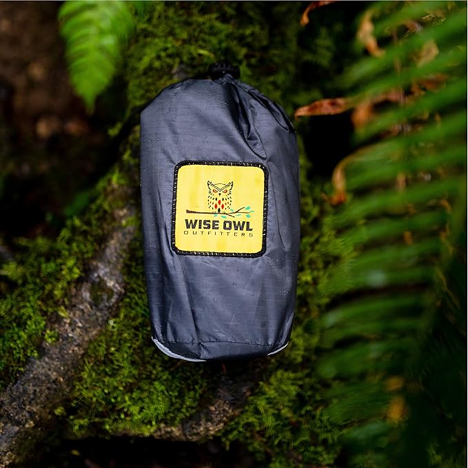 Wise Owl Outfitters Hammock Tarp, Hammock Tent - Rain Tarp for Camping Hammock - Camping Gear Must Haves w/Easy Set Up Including Tent Stakes and Carry Bag