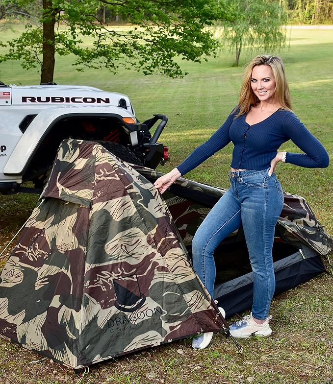 Ridgeback One Person Tent, Easy to Setup Waterproof Camping Tent for Survival Shelter, Bugout Bivy