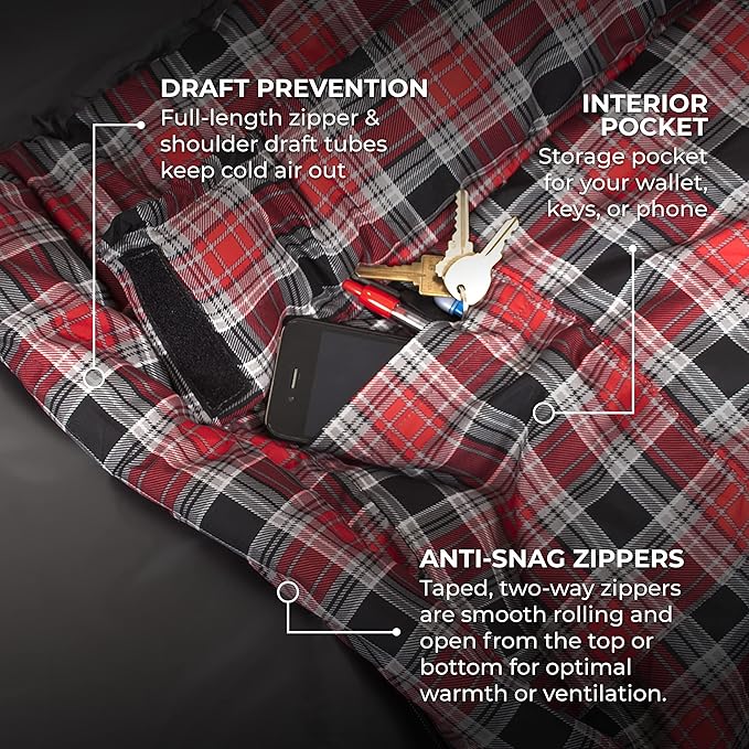 TETON Celsius XL, -25F, 20F, 0F Degree Sleeping Bags, All Weather Warm Sleeping Bag for Adults and Kids, Camping Season, Compression Sack Included