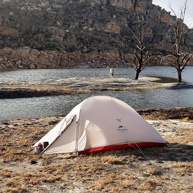 Naturehike Cloud-Up 2 Person Tent Lightweight Backpacking Tent with Footprint - Free Standing Ultralight Camping Hiking Backpack Tents Two Person Tent