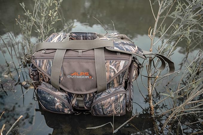 ALPS OutdoorZ Deluxe Floating Blind Bag - Waterproof Hunting Duffel Bag, with Removable Dividers, Thermos Sleeve & Padded Shoulder Strap