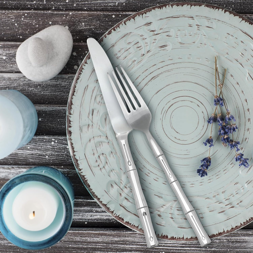 Hampton Forge Hampton Signature – Bamboo – 20 Piece Flatware Set, Service for 4