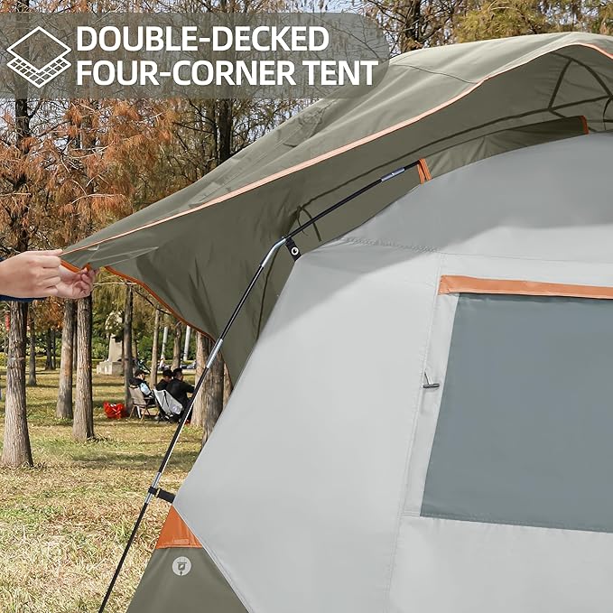 CAMEL CROWN Tents for Camping 4/8 Person Waterproof Quick Setup Folding Outdoor Backpacking Tents 4 People Family Hiking