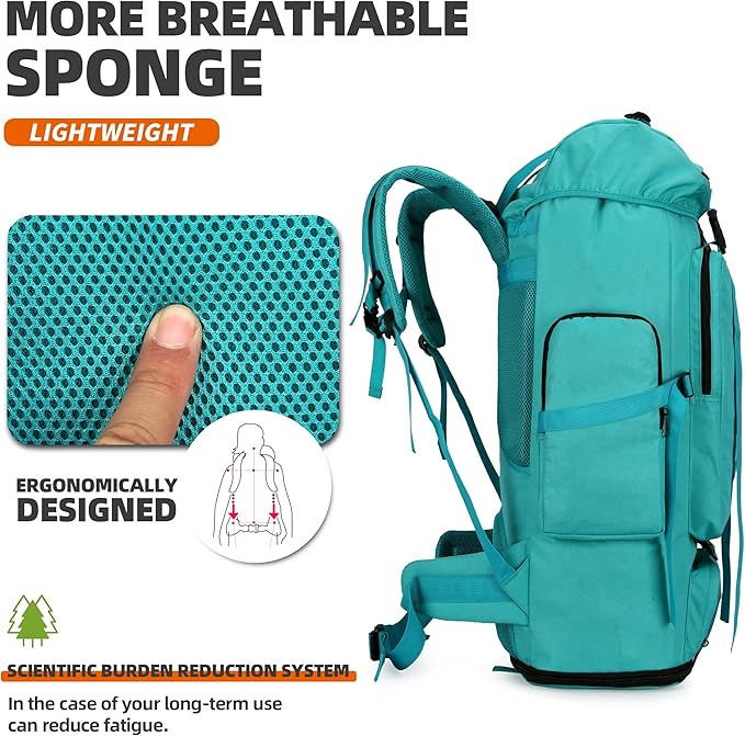 100L Hiking Backpacks Men Women Tactical Gear Back Pack Molle Bag Rucksack