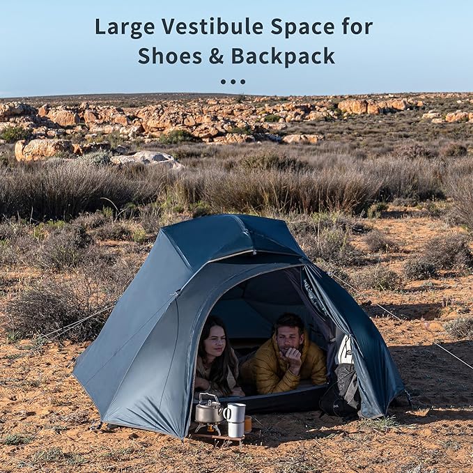 Naturehike Cloud-Up 3 Person Lightweight Backpacking Tent with Footprint - 3 Season Free Standing Dome Camping Hiking Waterproof Backpack Tents