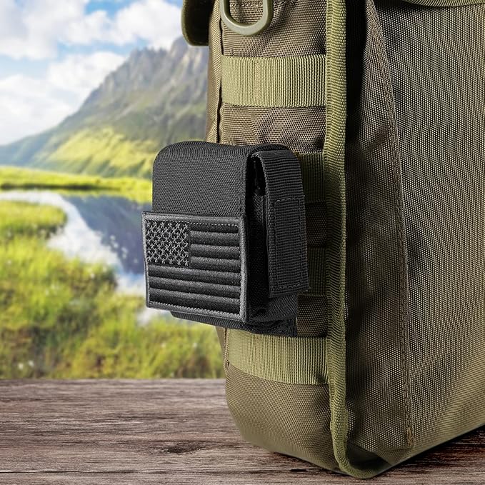 2 Pack Tactical Pouches, Molle EDC Compact Pouch Small Utility Pouch Accessories Battery Cigarette Case Card Holder Lighter Slot Mini Cigar Belt Waist Pack