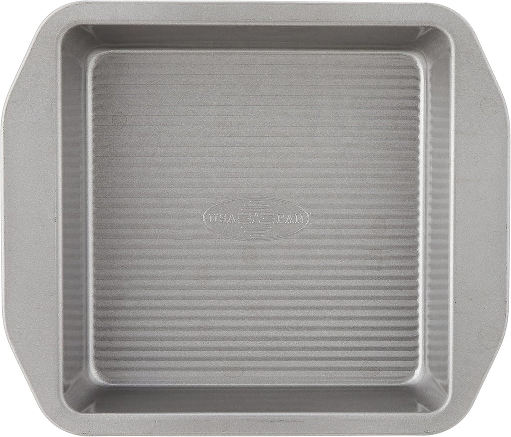 USA Pan 12-Cup Muffin Pan and 8-Inch Square Cake Pan Aluminized Steel Bakeware Set