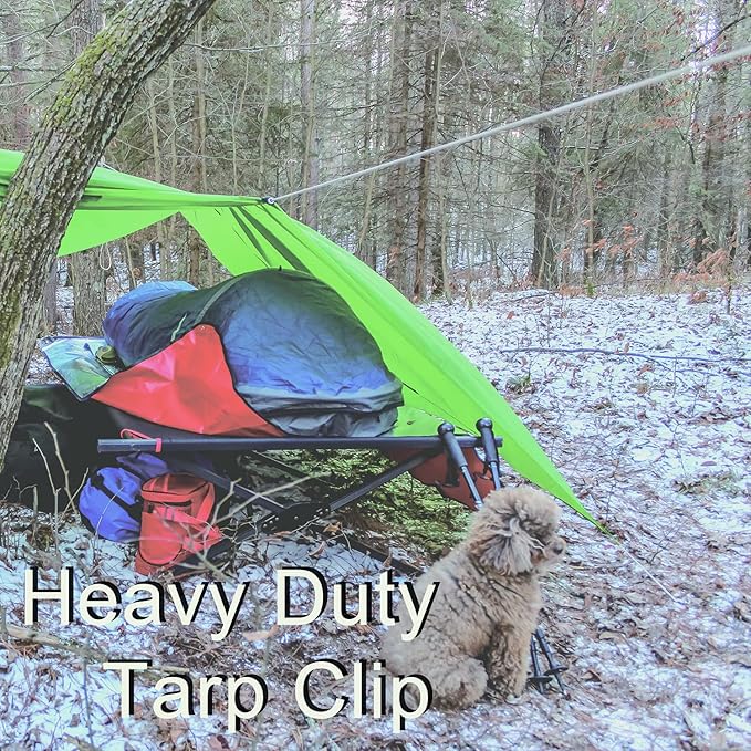 ORXPLUS TOOLS 4pcs Knot-free Tarp Clips Thumb Screw with Hook Tail Tent Clips Awning Clamp Set Tent Clamps for Camping Canopies, Car Cover, Winter Boat Cover, Pool Cover, Sun Shade