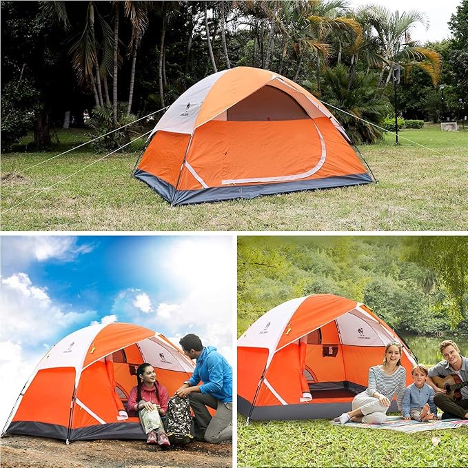 CAMEL CROWN Tents for Camping 2/3/4/5 Person Camping Dome Tent, Waterproof,Spacious, Lightweight Portable Backpacking Tent for Outdoor Camping/Hiking