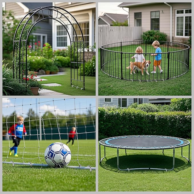 VVOKGO Rebar-Stakes-12-Inch Galvanized Ground Spikes,50 Pack J Hook Tent Stakes Heavy Duty Anti-Rust Fence Anchors with Chisel Point End, Securing Pins, Soccer Goals, Camping Tents, Garden Decoration