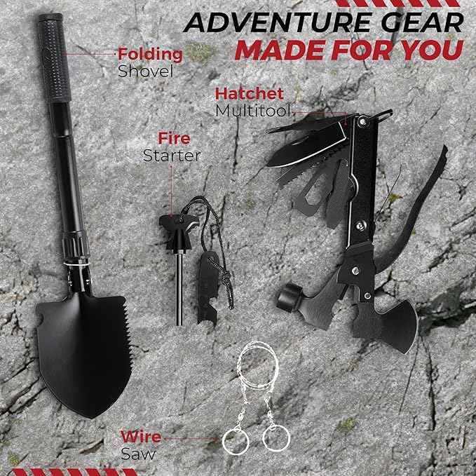 320-Piece Survival Kit | Emergency Gear for Camping, Hiking & Disaster Preparedness | Essential Roadside Emergency Kit | Molle Compatible Bug Out Bag | First Aid, Tactical Tools & Survival Essentials