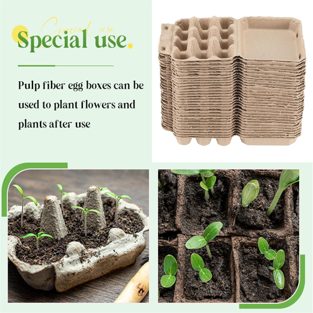 30 Pcs Quail Egg Cartons Paper Pulp Egg Basket,A Dozen Blank Eggs Container Quail Egg Holder Container Reusable Egg Storage Tray for Home Kitchen Refrigerator Farmhouse (3 x 4 Square)