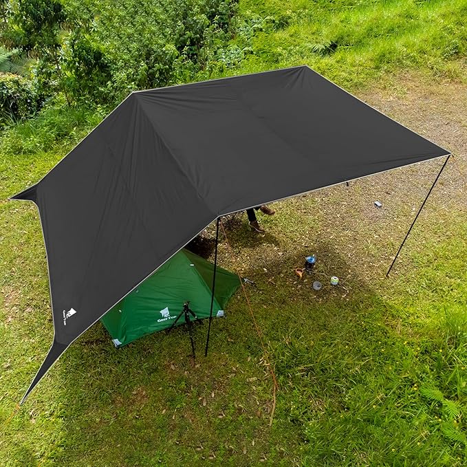 GEERTOP Large 17 x 10 ft Tarp Waterproof Portable Hammock Rain Fly Outdoor Awning Backpacking Tarp Shelter for Camping Traveling