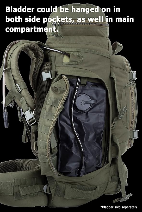 Large Military Backpack Army Rucksack Tactical MOLLE Pack for Camping Backpacking Hunting Bushcraft Adventure 70L…