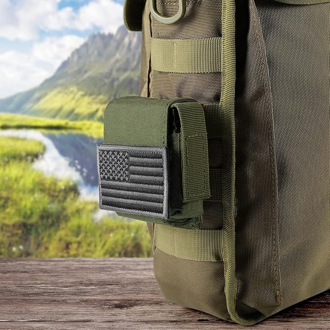 2 Pack Tactical Pouches, Molle EDC Compact Pouch Small Utility Pouch Accessories Battery Cigarette Case Card Holder Lighter Slot Mini Cigar Belt Waist Pack