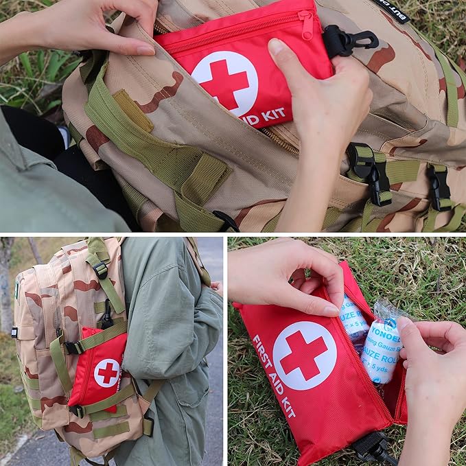 Galaxy 128 Pcs First Aid Kits for Survival Emergency Trauma Military Combat Tactical Hunting Camping Hiking IFAK EMT Bag (__128 Pcs Mini First Aid Kits)