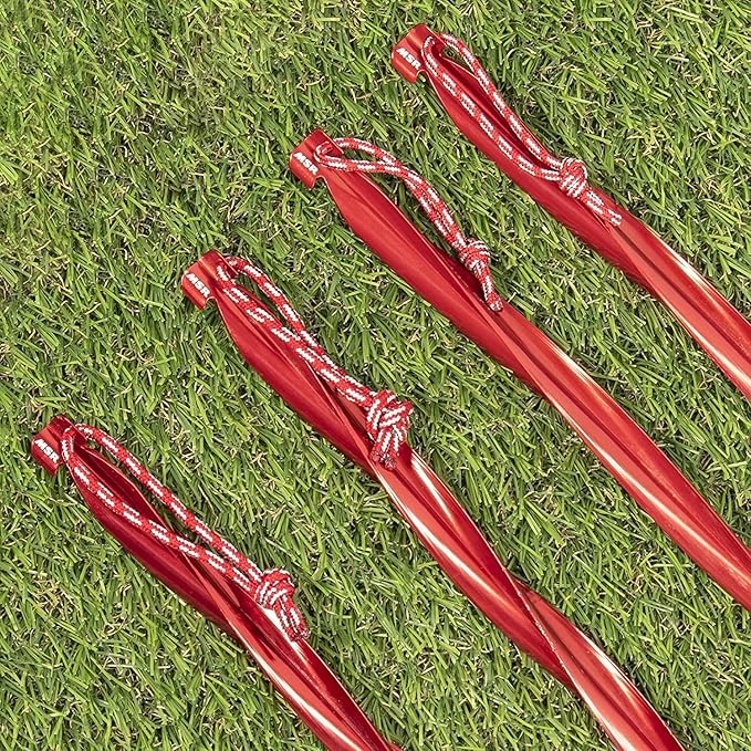 MSR Cyclone 10" Tent Stake, 4 Pack, Red