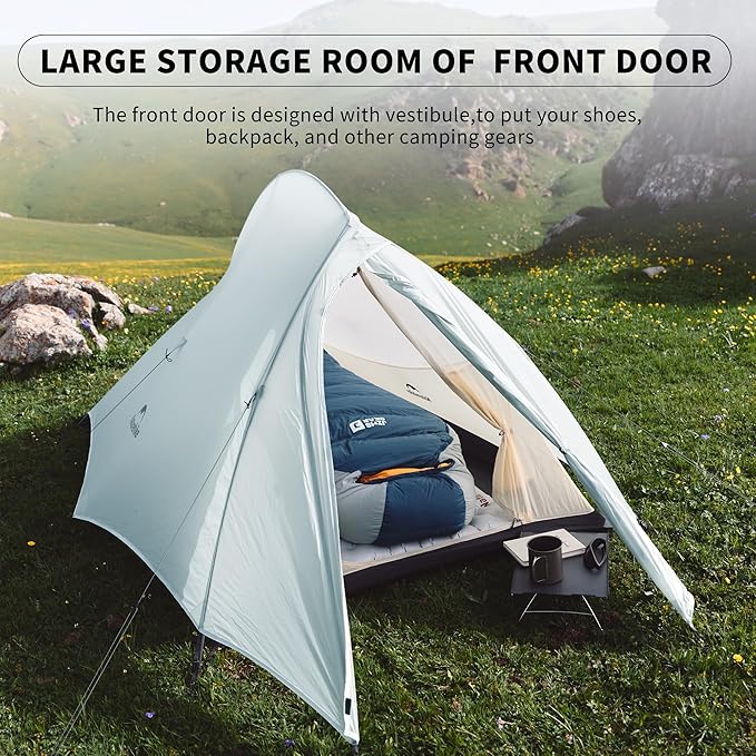 Naturehike Cloud-Up 1 Person Tent, Lightweight Backpacking Tents for One Man, Waterproof Ultralight One Person Tent for Camping Hiking Backpacking