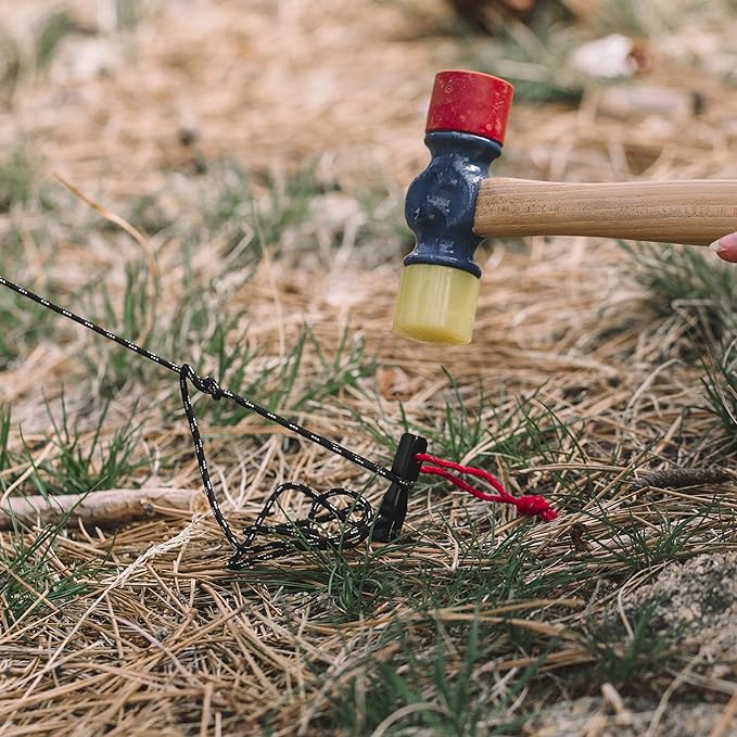 Wise Owl Outfitters Tent Stakes - Heavy Duty Camping Stakes for Outdoor Tent & Tarp - Essential Camping Accessories, Available in 12pk or 16pk Black