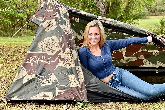 Ridgeback One Person Tent, Easy to Setup Waterproof Camping Tent for Survival Shelter, Bugout Bivy