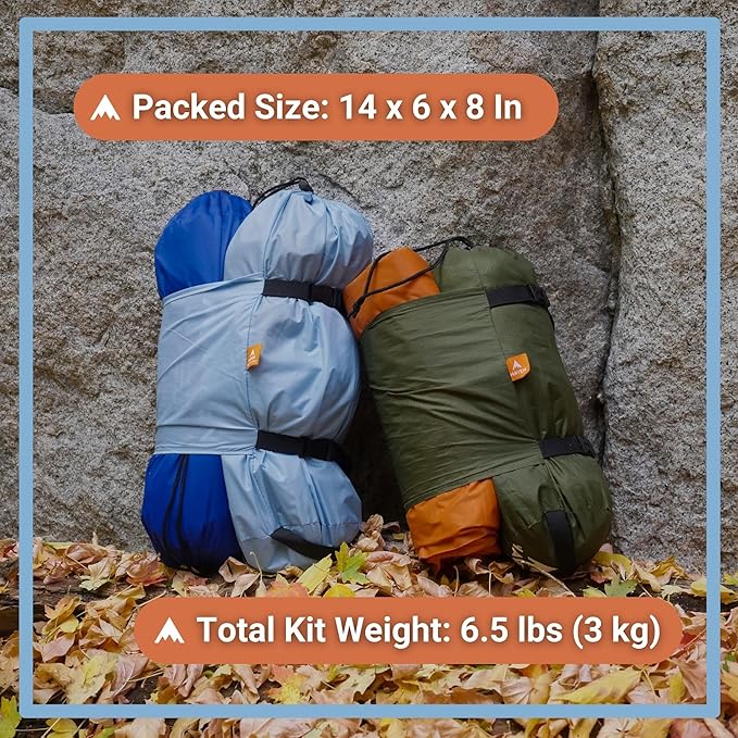 Haven Tents Lay Flat Hammock Tent - Waterproof Tent & Camping Hammock with Mosquito Net - Includes Insulated Pad and Rainfly - Haven Tent, Haven XL, Haven Safari