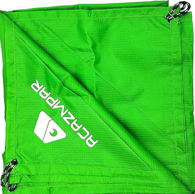 Waterproof Camping Tent Tarp, Ultralight Tent Footprint, Ground Tent Floor Saver for Camping Hiking (Green-79 x55)