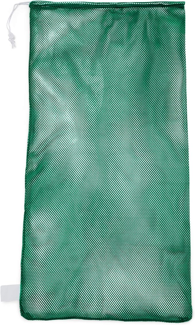 Champion Sports Mesh Equipment Bag – Heavy-Duty Nylon Drawstring Bag with Lock & ID Tag, Breathable Storage Sack for Balls, Swim Gear, Laundry & Toys, Multiple Sizes & Colors