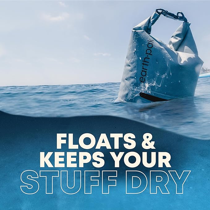 Earth Pak Waterproof Dry Bag with Zippered Pocket - Waterproof Dry Bag Backpack Keeps Gear Dry