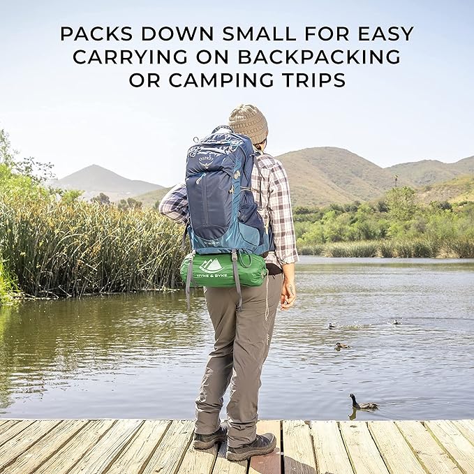 Hyke & Byke Zion Hiking & Backpacking Tent - 3 Season Ultralight, Waterproof Tent for Camping w/Rain Fly and Footprint - 1 Person - Orange