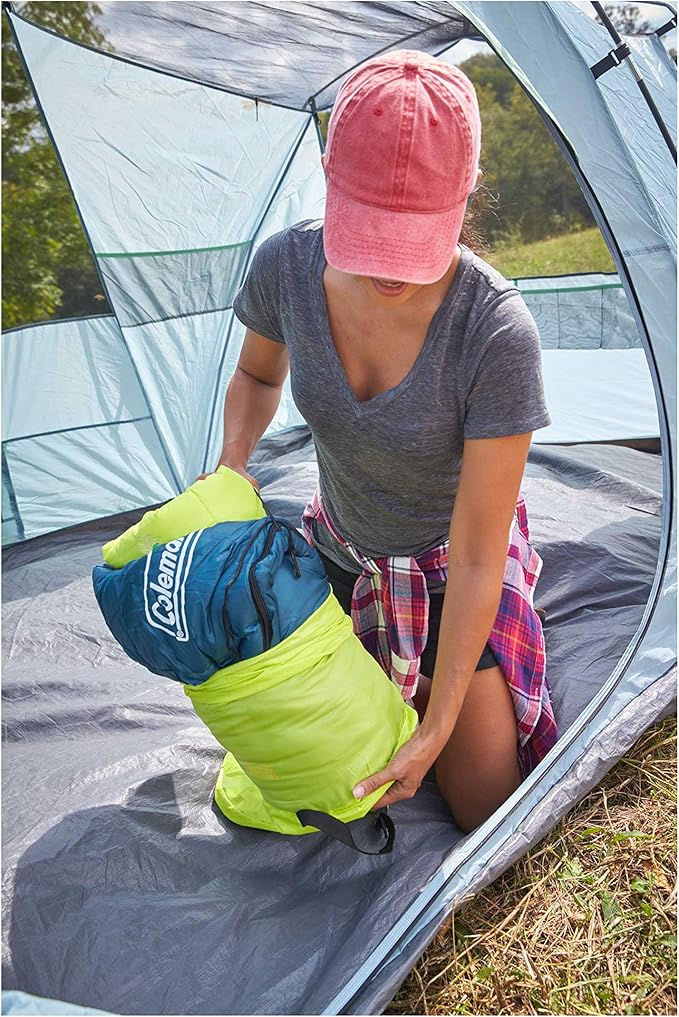 Coleman Kompact Sleeping Bag, Indoor/Outdoor Lightweight Sleeping Bag for Adults, 20°F/30°F/40°F Options for Camping, Hiking, Backpacking with Included Compression Sack