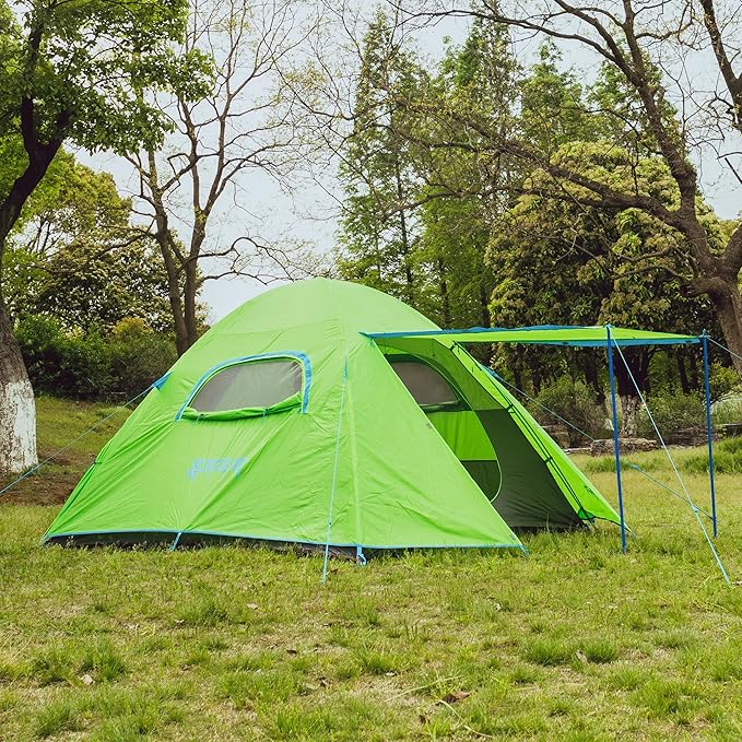 Himalaya 4 Person Camping Tent, Backpacking Tent Waterproof Windproof Lightweight Portable Easy Setup Double Layer for Outdoor Camping Hiking Mountaineering Travel