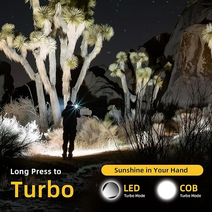 CLAKAP Rechargeable EDC Flashlight, 1200LM Keychain Flashlight with COB Floodlight, 11 Modes Magnetic Small Flashlight 90°Head Swivels Portable Mini Pocket Light with Clip for Camping, Outdoor, Gift