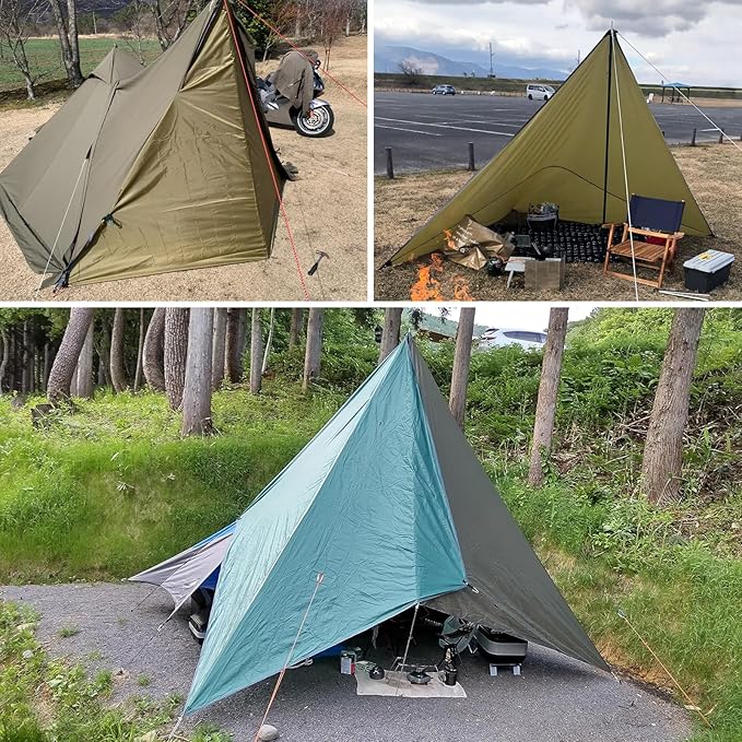 TRIWONDER Hammock Rain Fly Waterproof Tarp Camping Tent Footprint Ground Cloth Backpacking Tarp Camp Shelter Sunshade Mat for Outdoor Hiking Beach Picnic