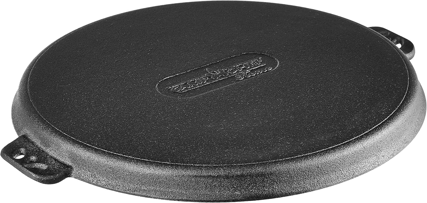 Camp Chef 14-Inch Cast Iron Pizza Pan, 14 inches, Black