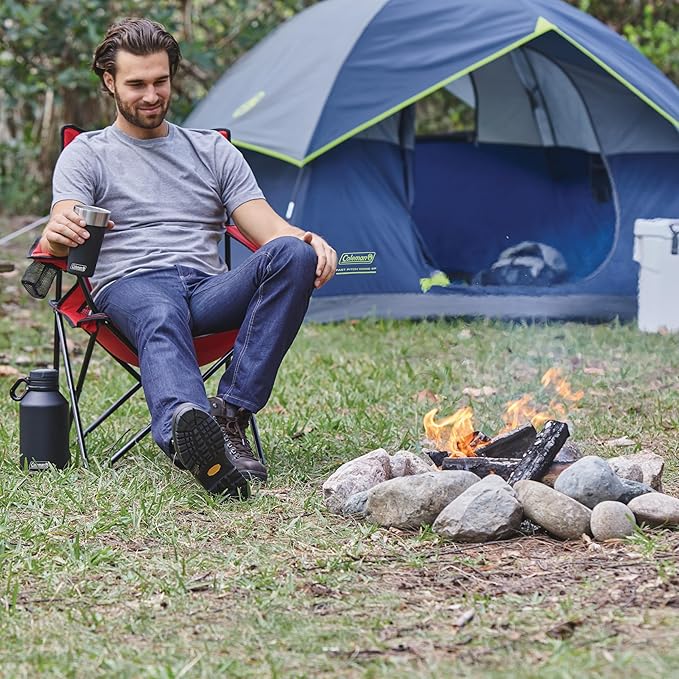 Coleman Sundome 4-Person Tent with Rainfly, Weatherproof Tent Sets Up in 10 Mins