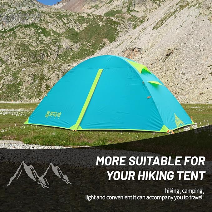 Himalaya 1/2 Person Camping Tent, 4 Season Tent Backpacking Winter Tent Waterproof Windproof Lightweight Portable PU5000 for Outdoor Camping Cold Weather Hiking Mountaineering