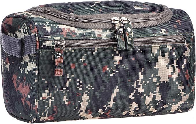 Vercord Mens Toiletry Bag Wash Travel Small Shaving Dop Kit Shower Bathroom Ditty Hygiene Bag Camo Mosaic